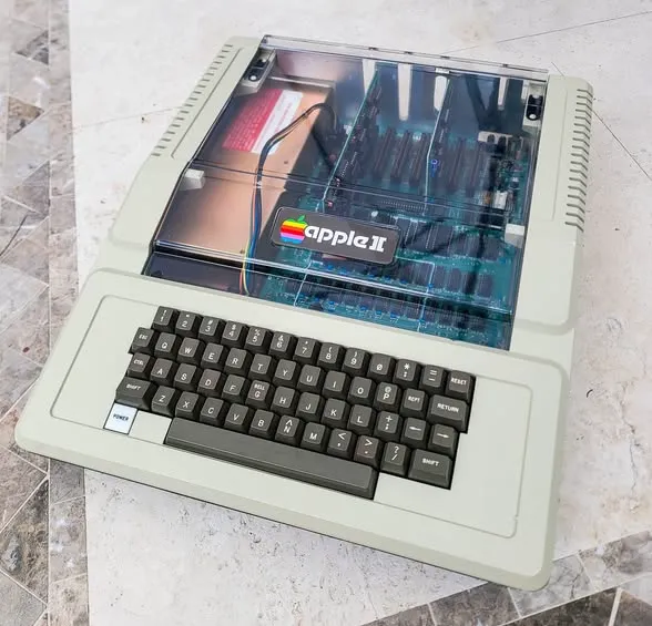 Transparent Apple II Computer Lid with badge